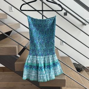 Cotton silk blend tube dress